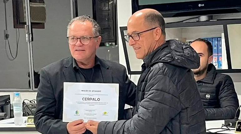 Cerpalo recebe moção de aplausos na Câmara de Paulo Lopes