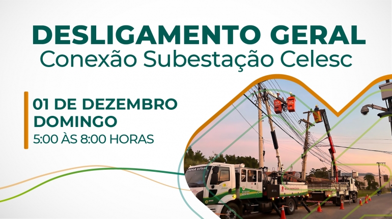 Desligamento programado domingo 01/12